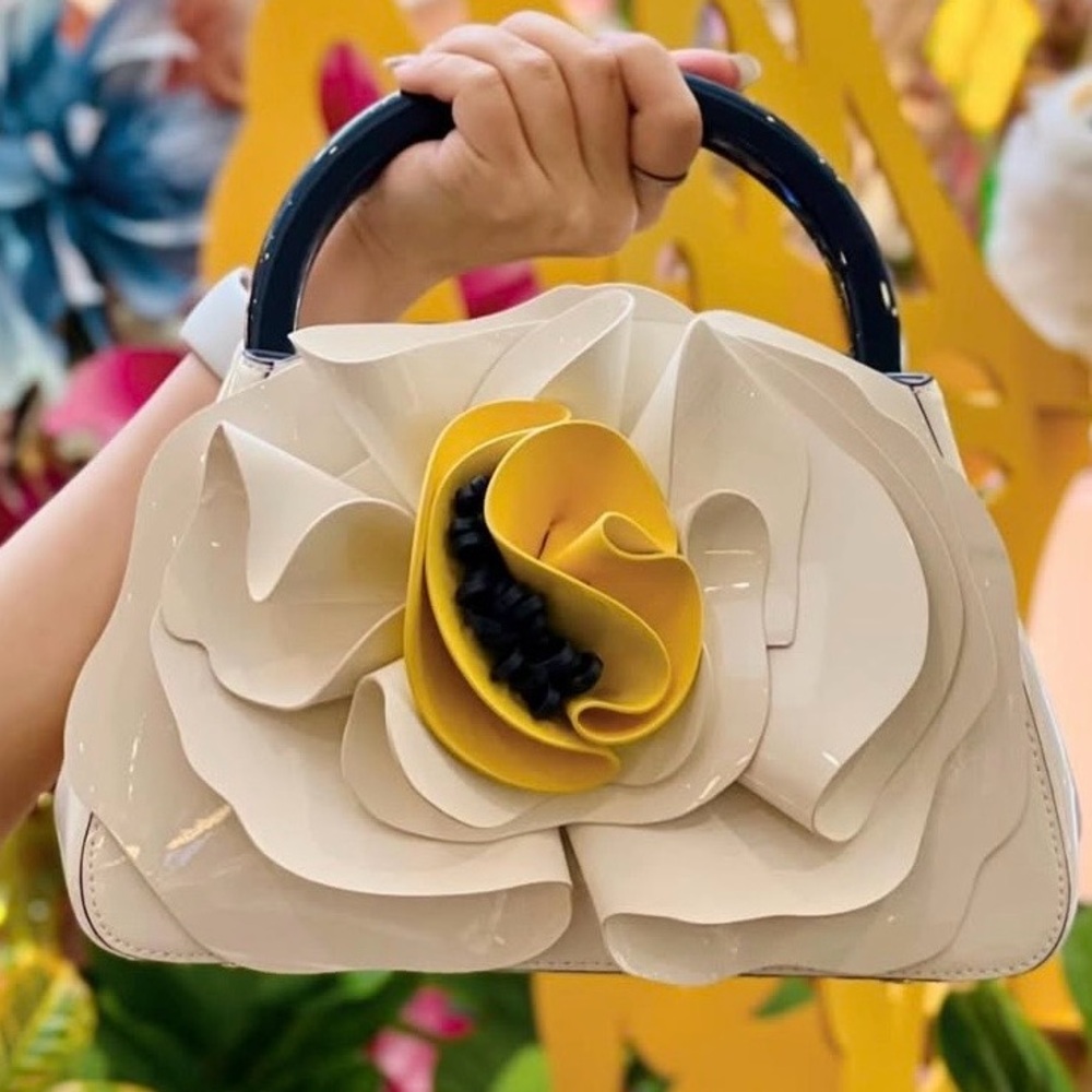 $$‼️DROP!! $148 NWT KS BAGCHARM FREE W/ KS Flora Patent Leather3D Bag! - Picture 5 of 17